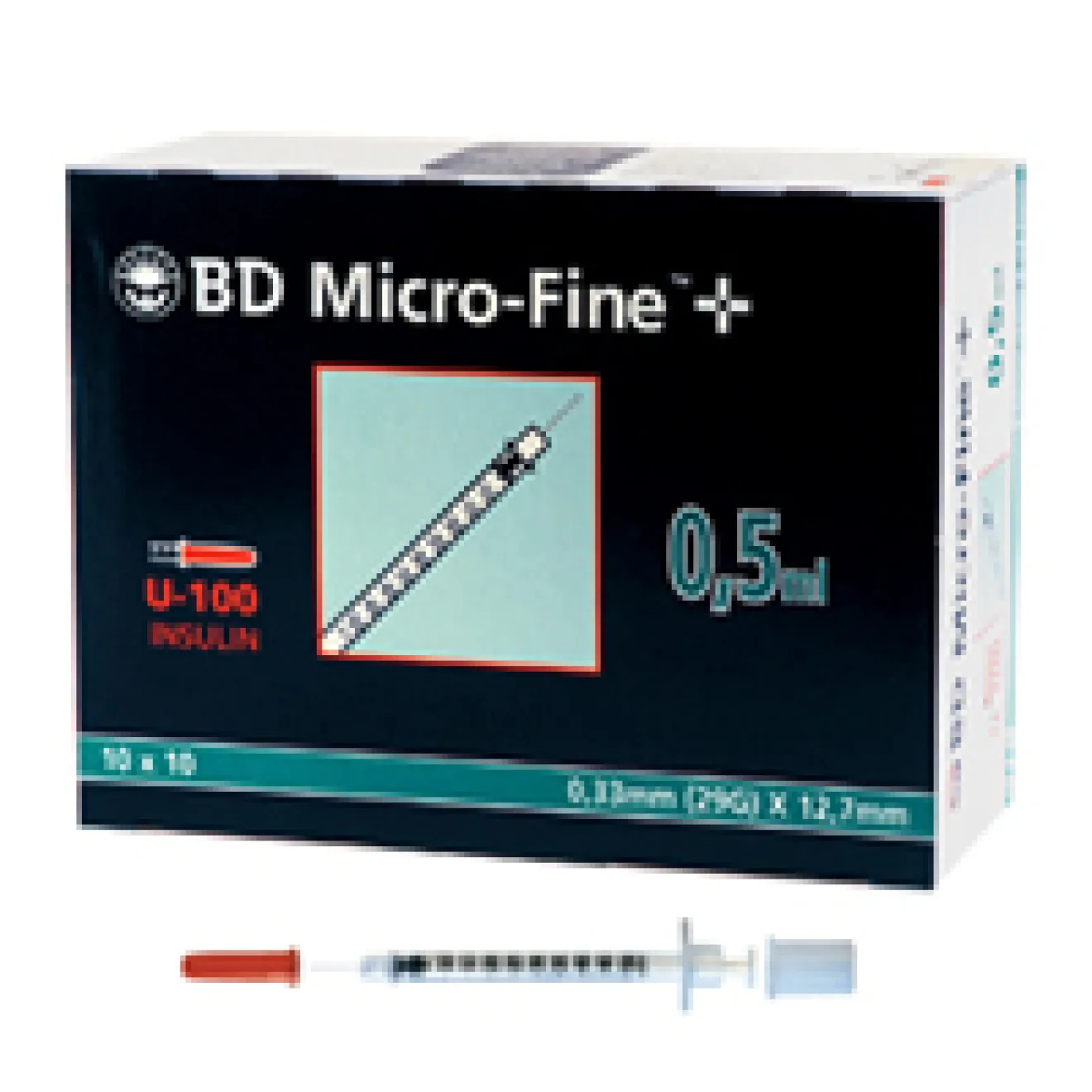 BD MICRO FINE+ U 100 Ins.Spr. 12,7 mm 100x0,5 ml