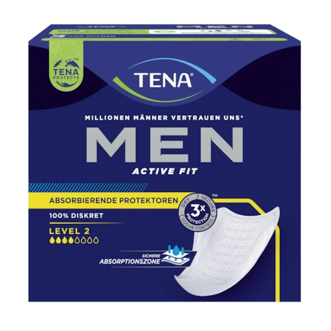 TENA MEN Active Fit Level 2 Inkontinenz Einlagen 20 ST