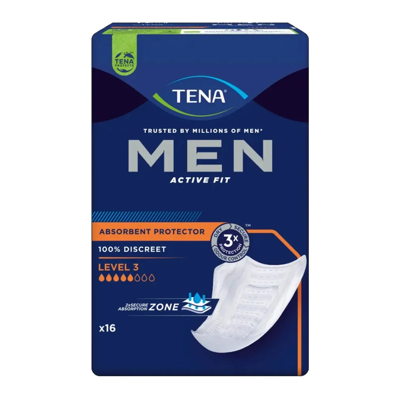 TENA MEN Active Fit Level 3 Inkontinenz Einlagen 16 ST
