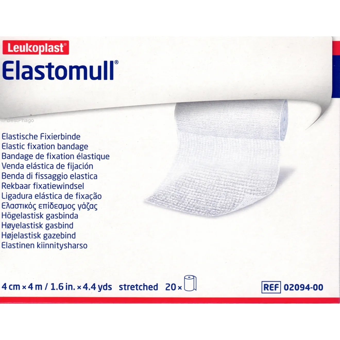 Elastomull 4mx4cm elastische Fixierbinde 2094 1 ST