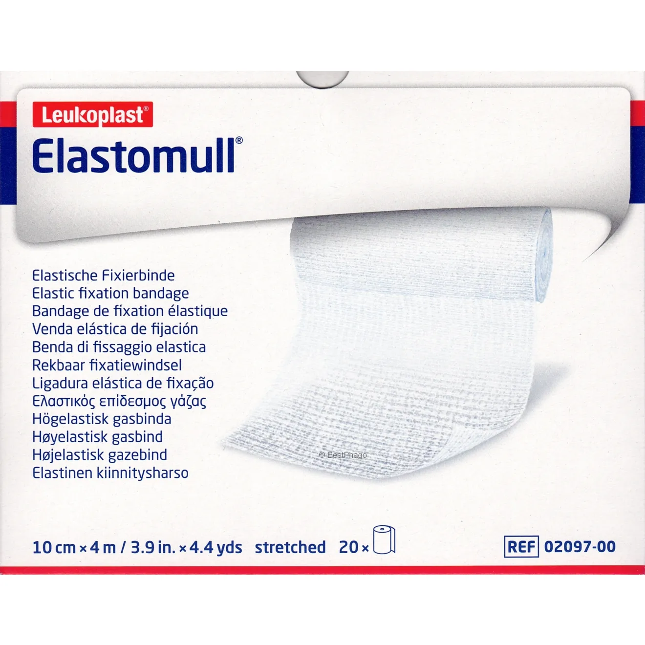 Elastomull 4mx10cm elastische Fixierbinde 2097 1 ST