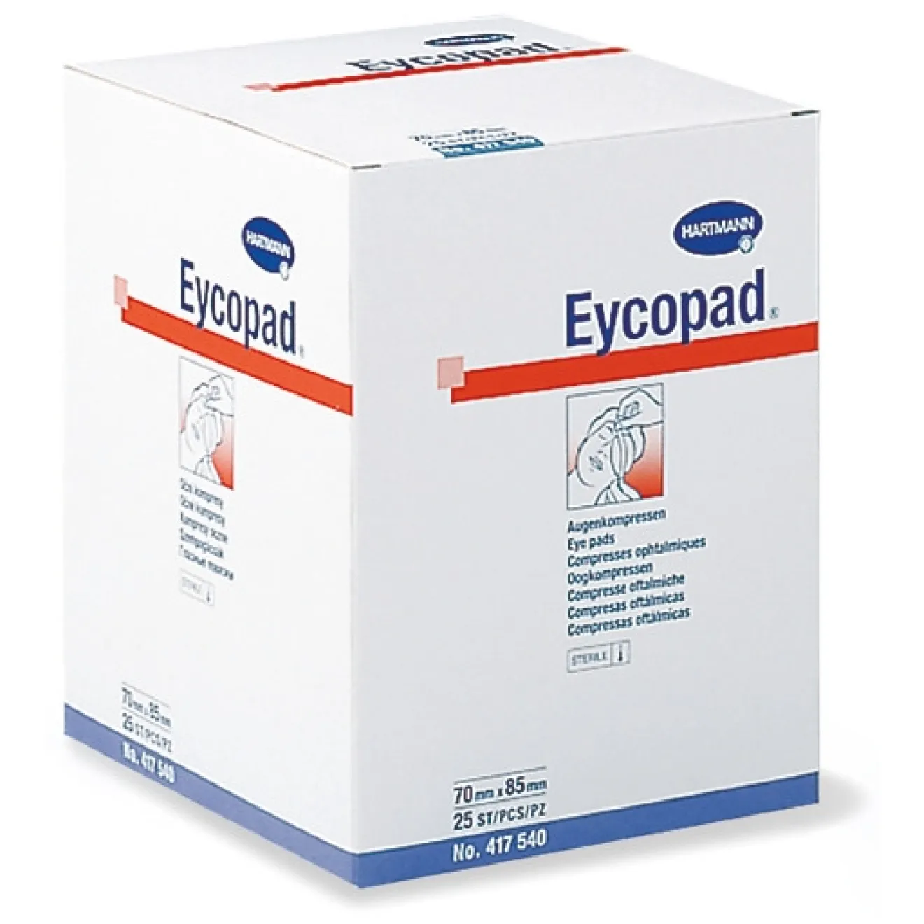 Eycopad Augenkompr. 70x85mm steril 417540 25 ST