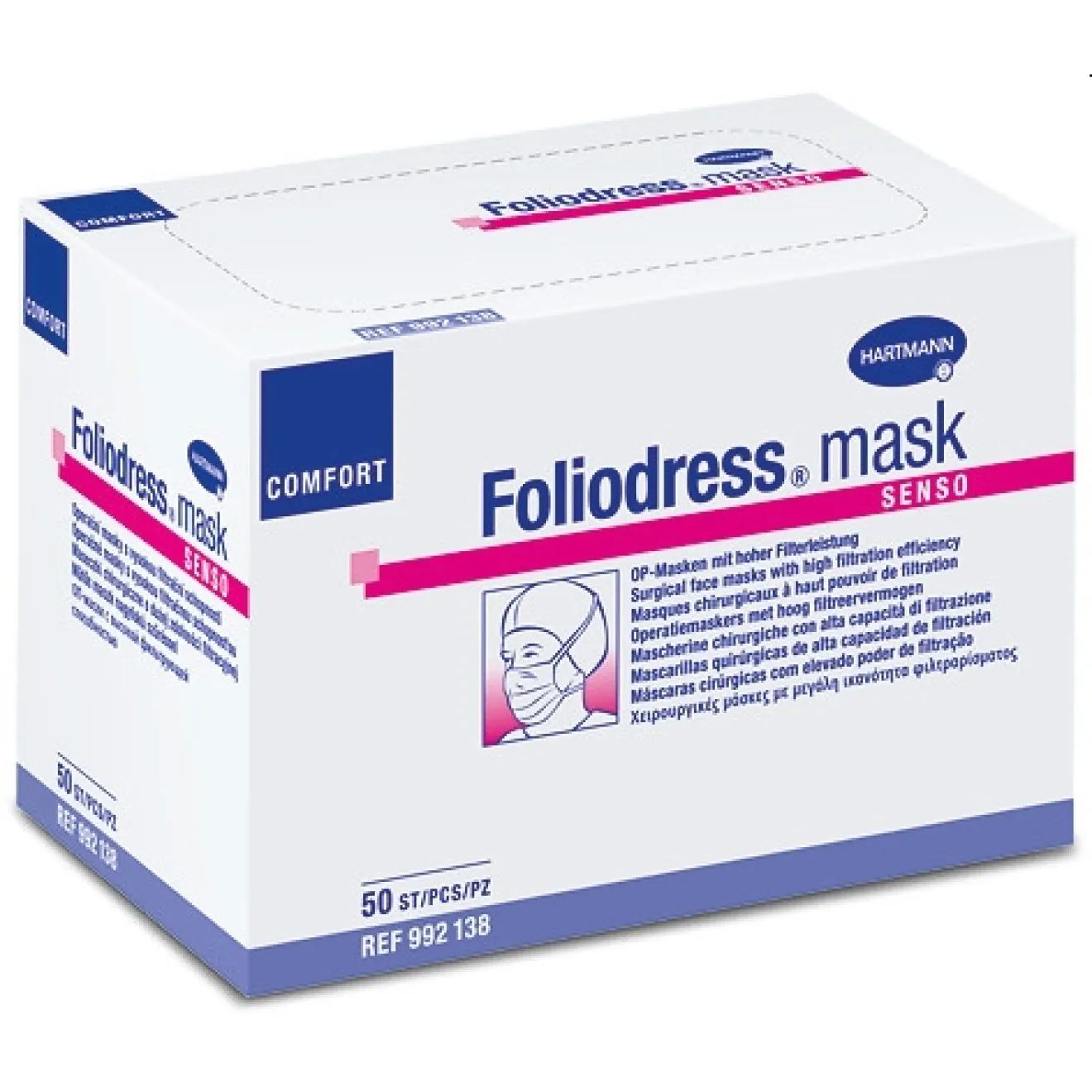 FOLIODRESS mask Comfort senso grün OP-Masken 50 ST
