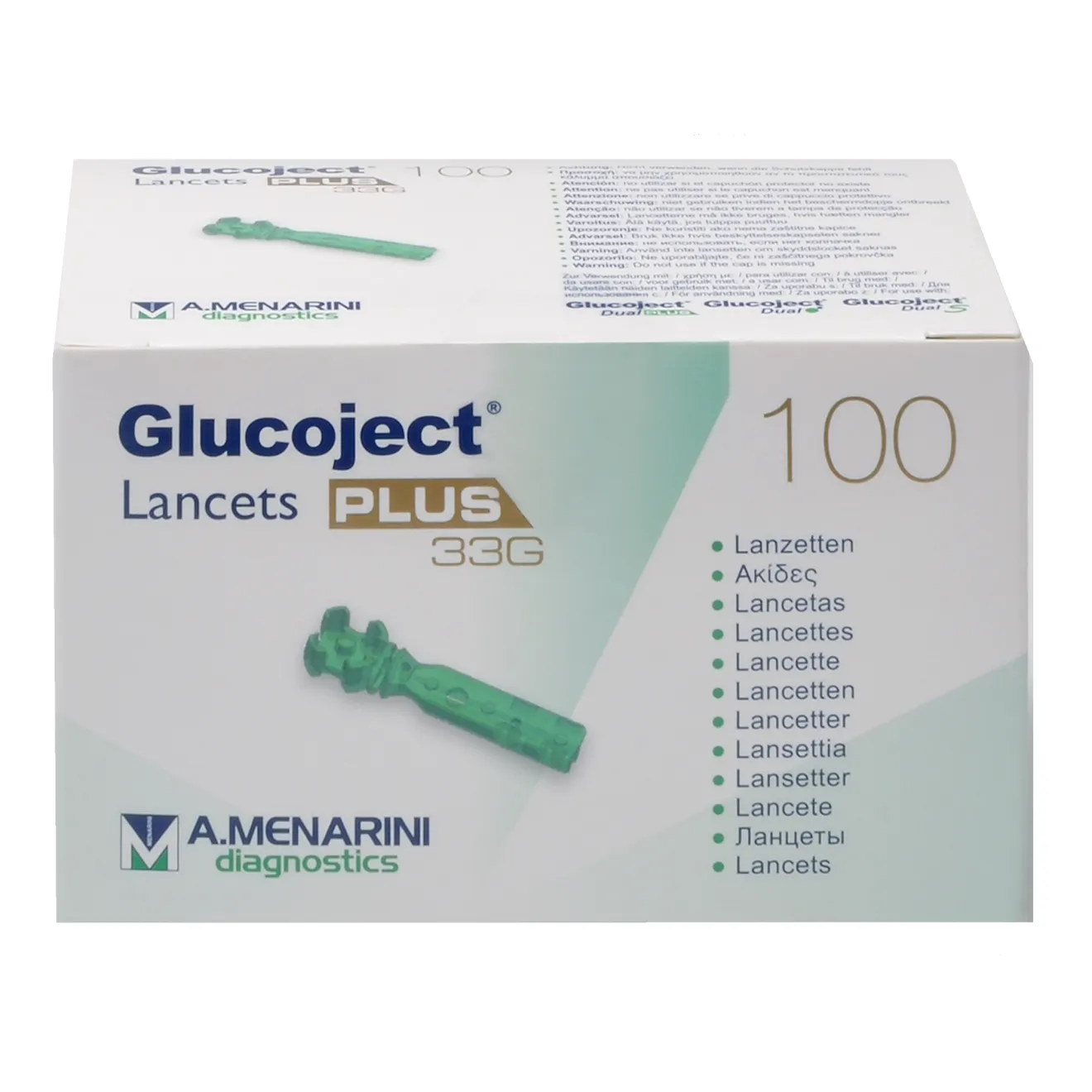 GLUCOJECT Lancets PLUS 33 G 100 ST