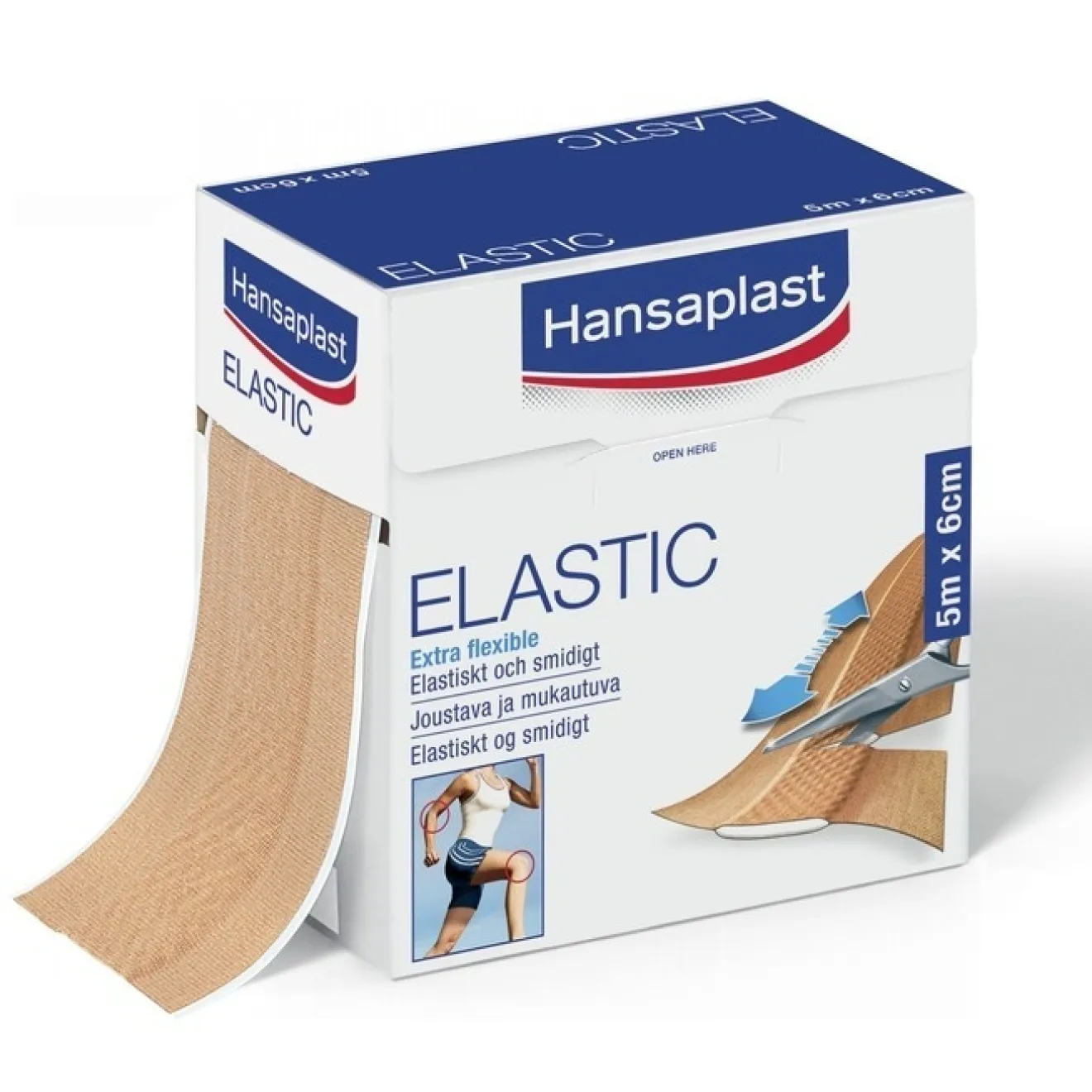 Hansaplast Elastic Pflaster 5mx6cm 2686, 1 ST