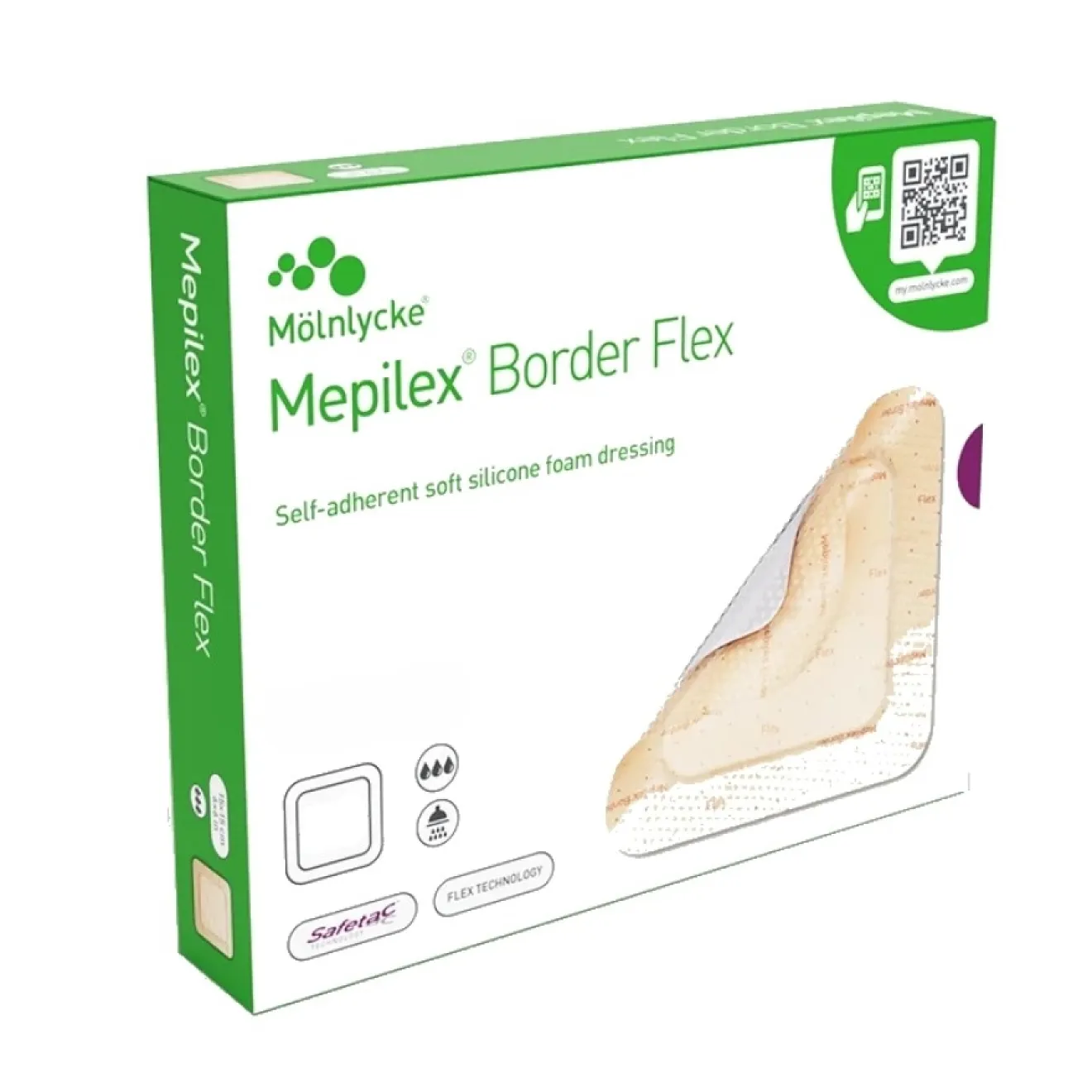 MEPILEX Border Flex Schaumverband haftend 15x20 cm 10 ST