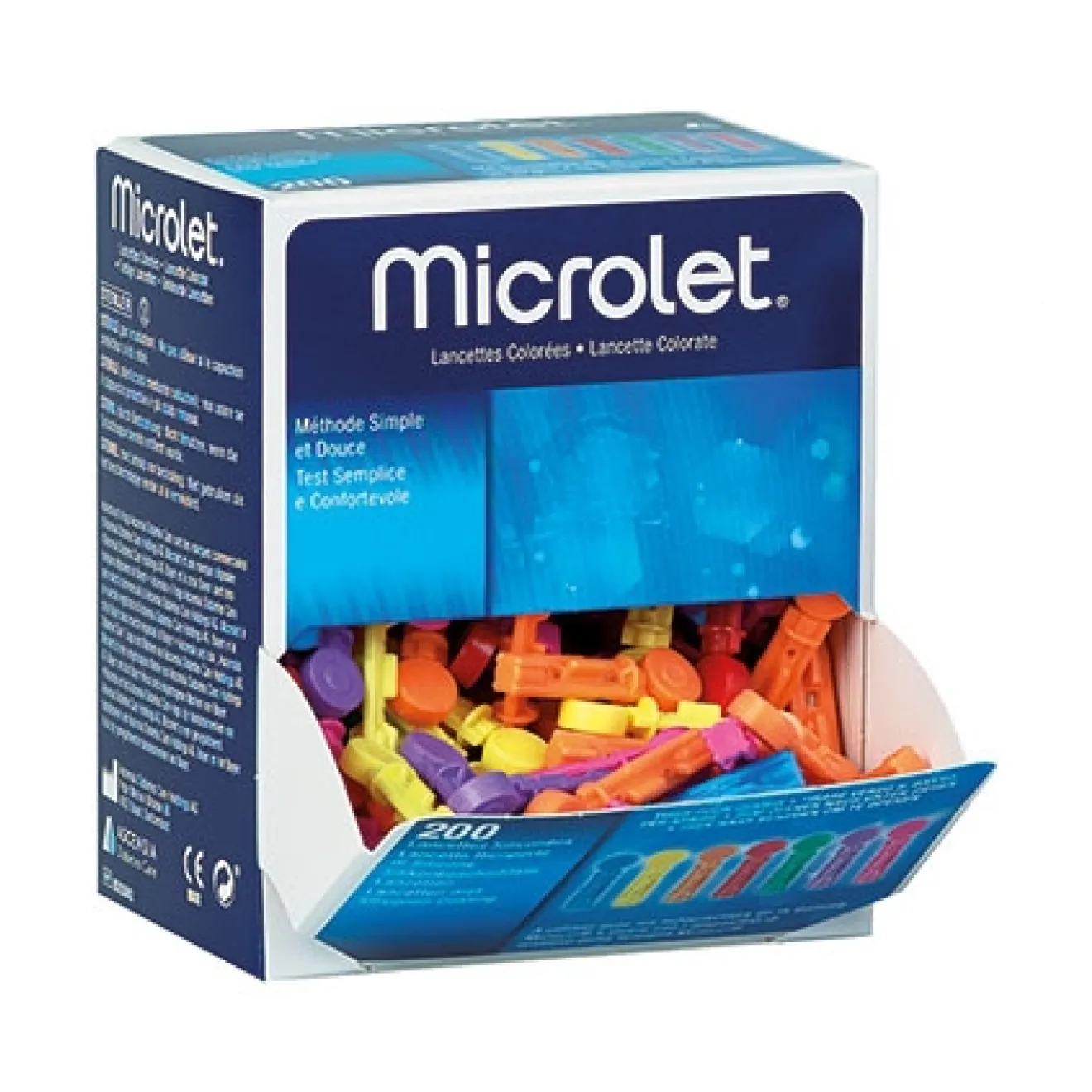 MICROLET Lanzetten farbig 200 ST