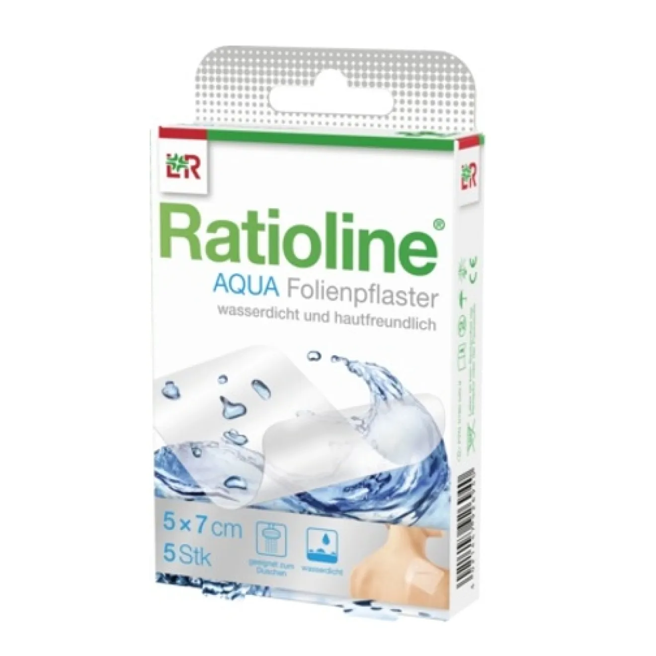 RATIOLINE aqua Duschpflaster Plus 5x7 cm steril 5 ST
