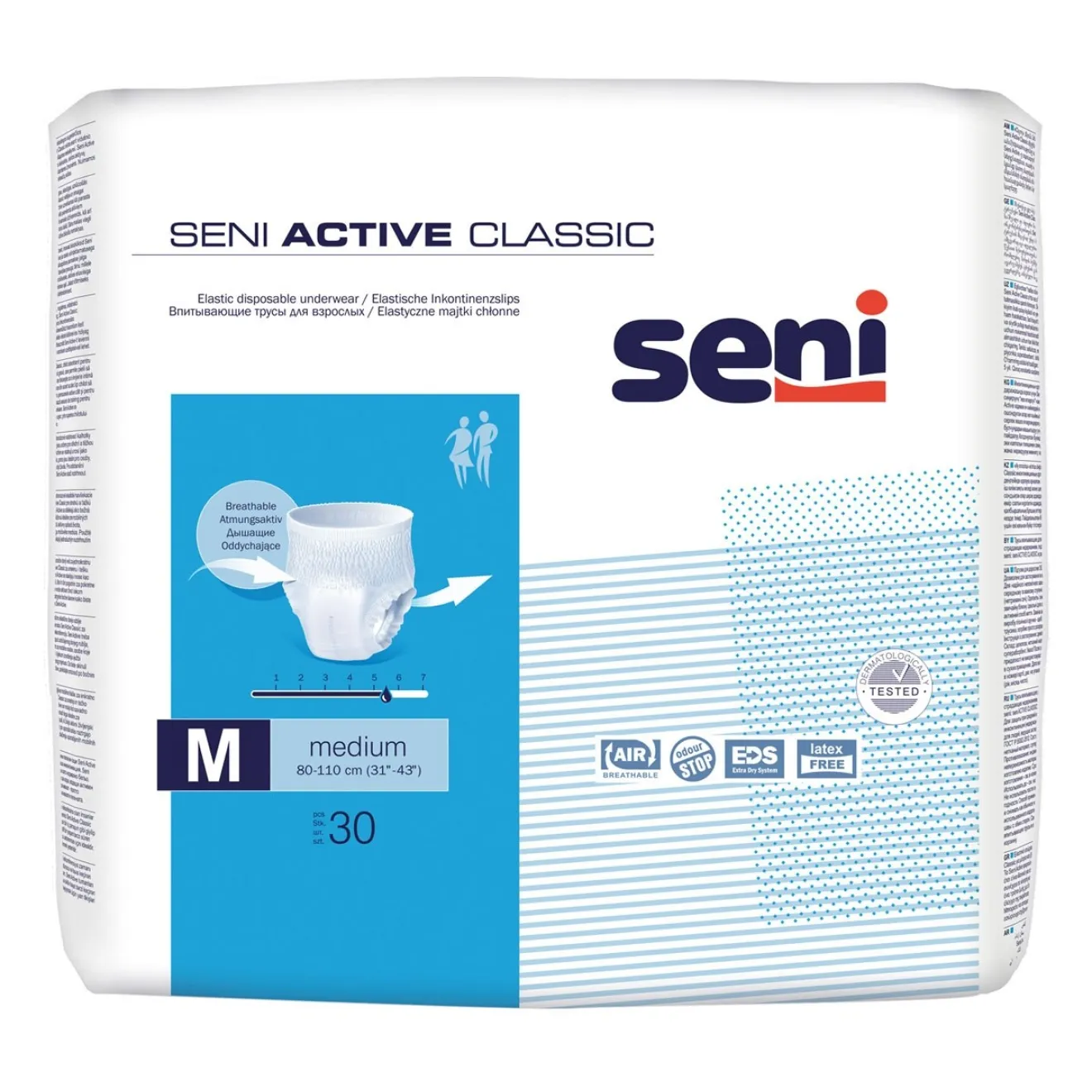 SENI Active Classic Inkontinenzslip Einm. medium 30 ST
