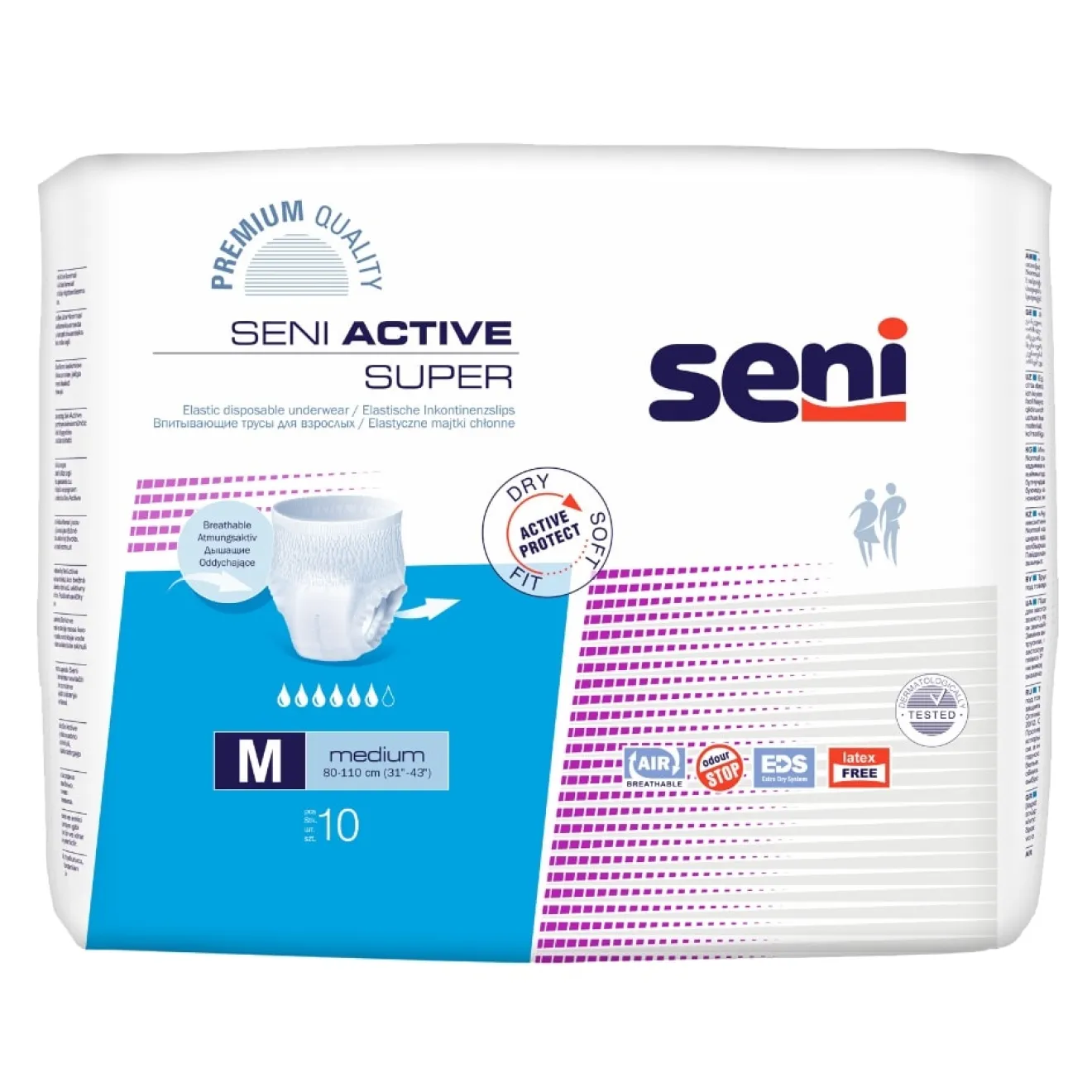 SENI Active Super Inkontinenzslip Einmal Medium 8x10 ST