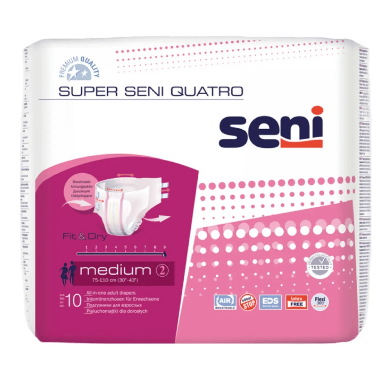 SUPER SENI Quatro Gr.2 M Inkontinenzhose 6x10 ST