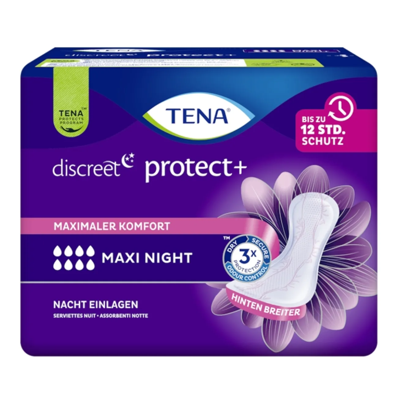 TENA LADY Discreet Einlagen maxi night 6x12 ST